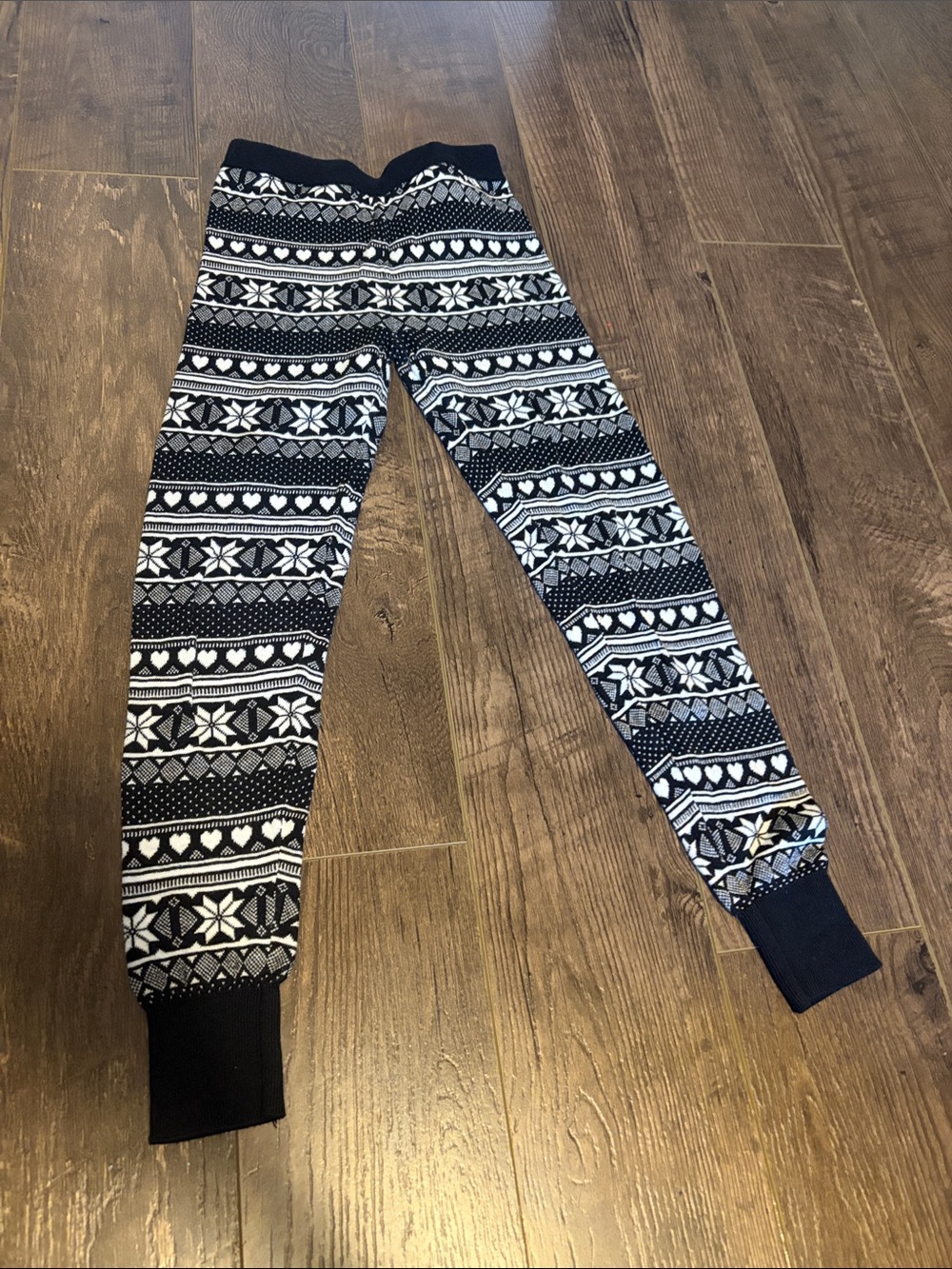Black & White Fair Isle Leggings